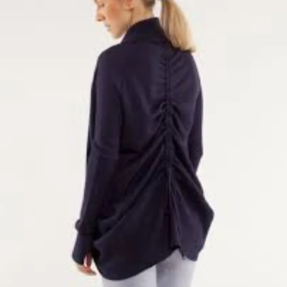 Lululemon Navy Blue Transformation Reversible Wrap Sweater - Picture 10 of 10